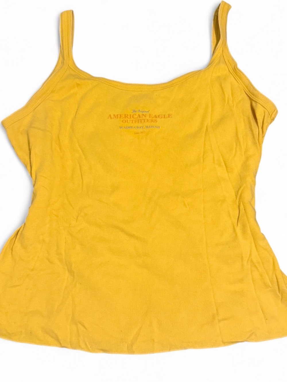 American Eagle Vintage Yellow Y2K Graphic Cami/Tank top
